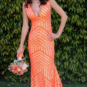 Jovani Orange 59762 size 00